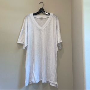 Free people long vneck tshirt with side slits